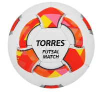 Мяч футзал TORRES Futsal Match р.4, 32 панели, 4 подкл. слоя бело-красный 7010967, , шт в интернет-магазине Патент24.рф